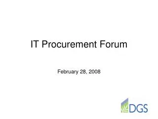 IT Procurement Forum
