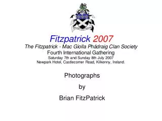 Photographs by Brian FitzPatrick