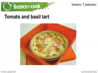 Tomato and basil tart
