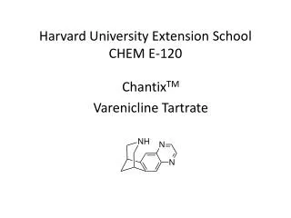 Harvard University Extension School CHEM E-120