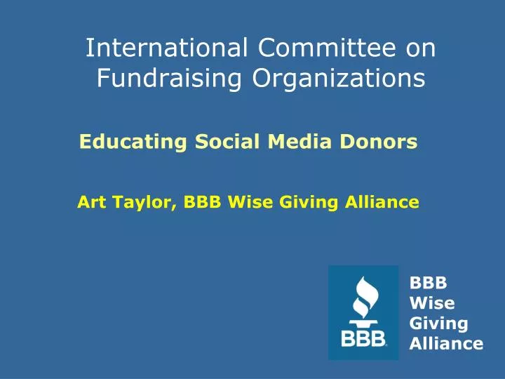 international committee on fundraising organizations
