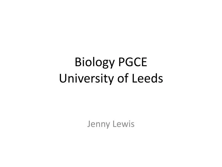 biology pgce university of leeds