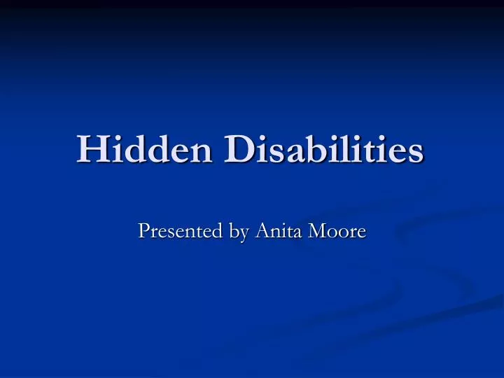 hidden disabilities