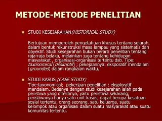 metode metode penelitian