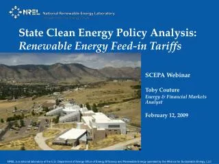 State Clean Energy Policy Analysis: Renewable Energy Feed-in Tariffs
