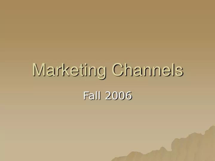 marketing channels