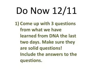 Do Now 12/11
