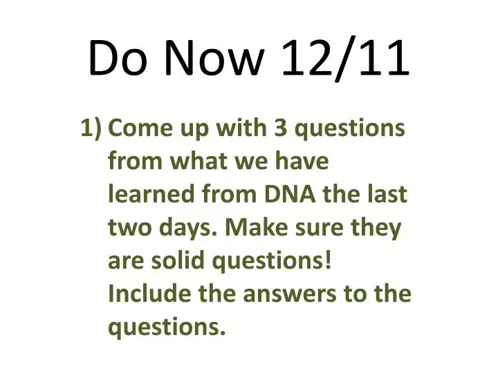 do now 12 11
