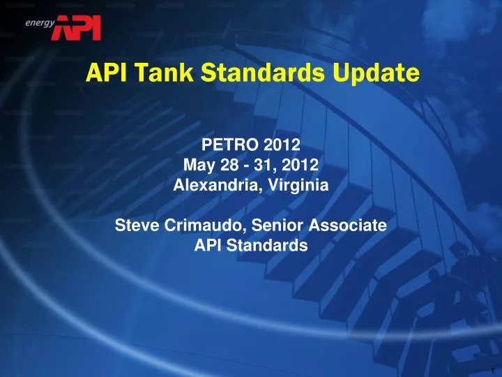 api tank standards update