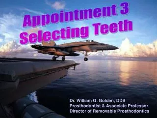 Dr. William G. Golden, DDS Prosthodontist &amp; Associate Professor
