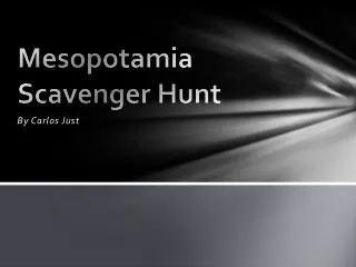 Mesopotamia Scavenger Hunt