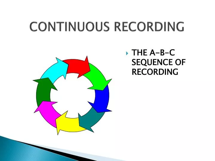 continuous recording