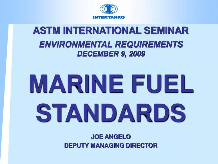 astm international seminar environmental requirements december 9 2009