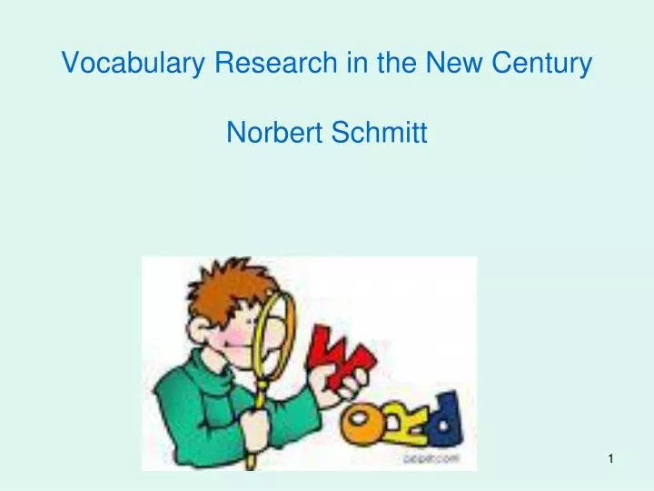vocabulary research in the new century norbert schmitt