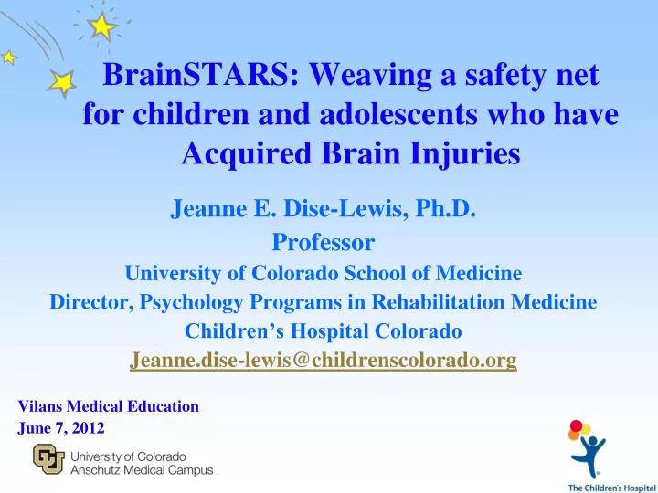 brainstars weaving a safety net for children and adolescents who have acquired brain injuries
