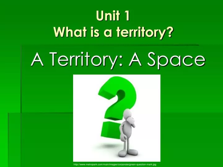 unit 1 what is a territory