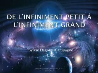 de l infiniment petit l infiniment grand