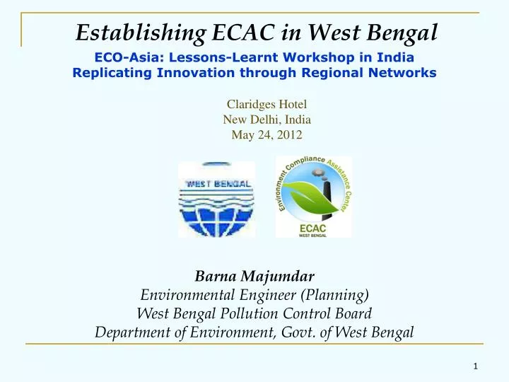 establishing ecac in west bengal