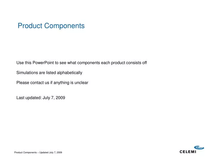 product components