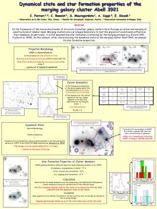 Dynamical state and star formation properties of the merging galaxy cluster Abell 3921