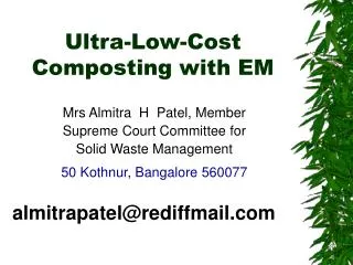 Ultra-Low-Cost Composting with EM
