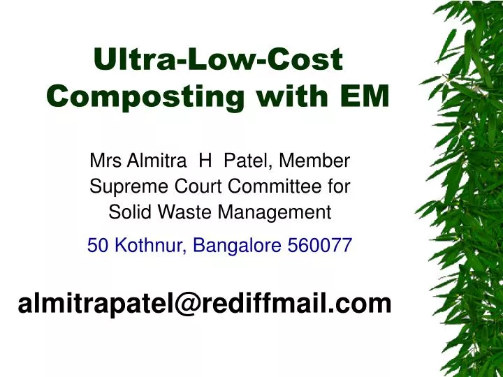 ultra low cost composting with em