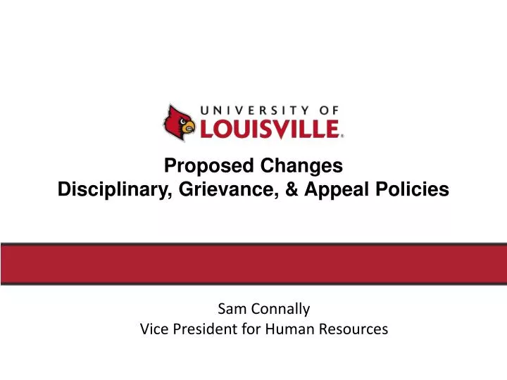 proposed changes disciplinary grievance appeal policies