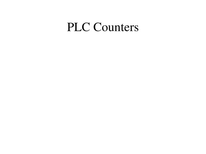 plc counters
