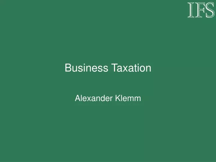 business taxation