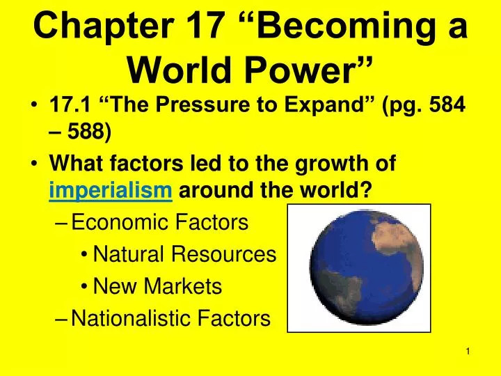 chapter 17 becoming a world power