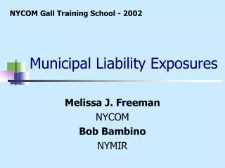 Municipal Liability Exposures