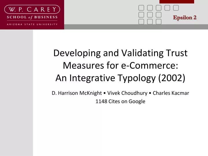 developing and validating trust measures for e commerce an integrative typology 2002