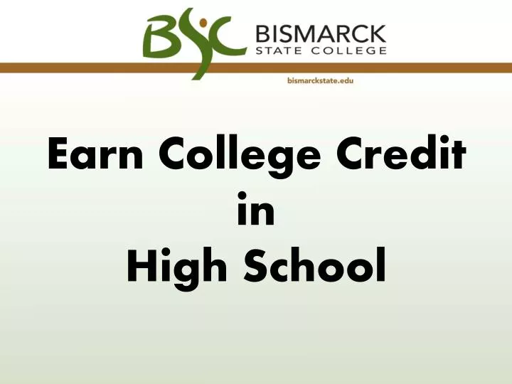 earn college credit in high school