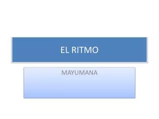 el ritmo