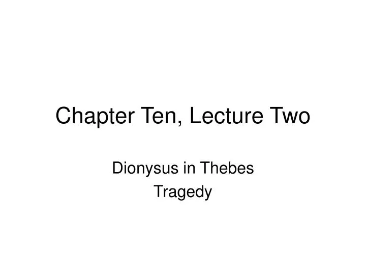 chapter ten lecture two