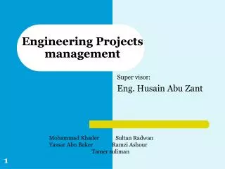 Engineering Projects management