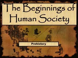 The Beginnings of Human Society