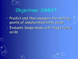 Objectives: SWBAT