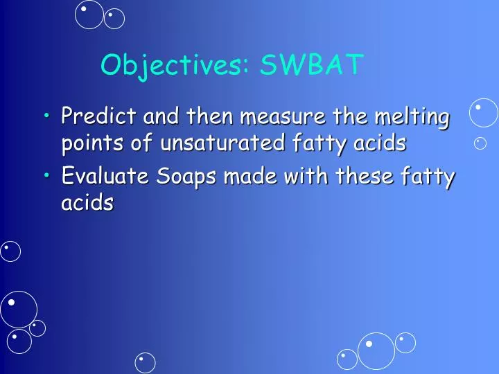 objectives swbat