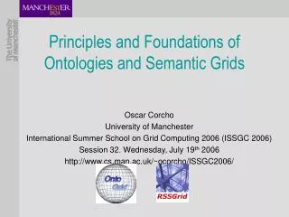 Principles and Foundations of Ontologies and Semantic Grids