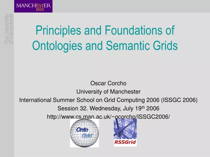 principles and foundations of ontologies and semantic grids