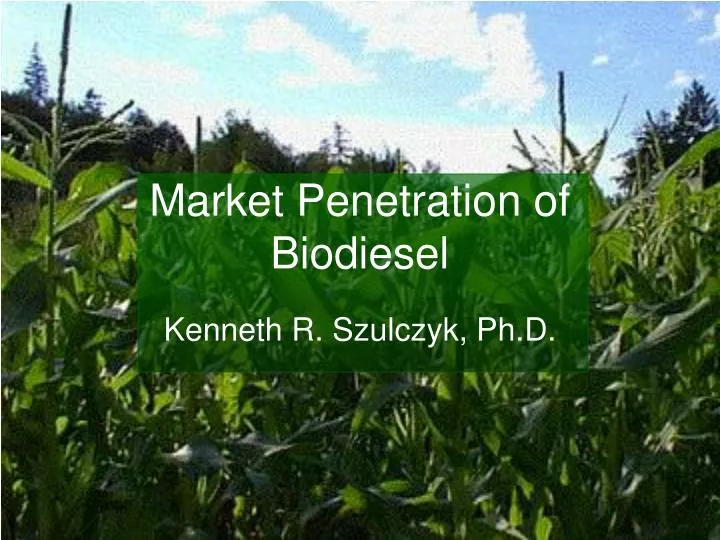 market penetration of biodiesel