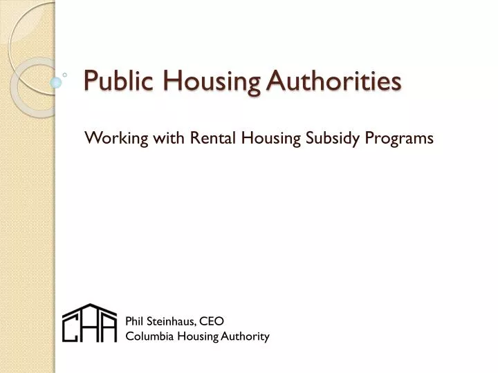 public housing authorities