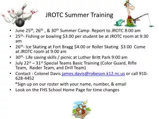 JROTC Summer Training