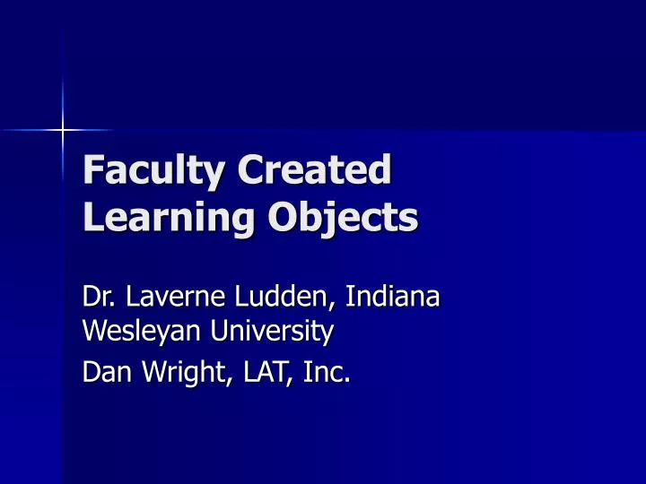 faculty created learning objects