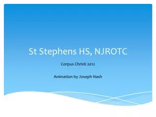 St Stephens HS, NJROTC