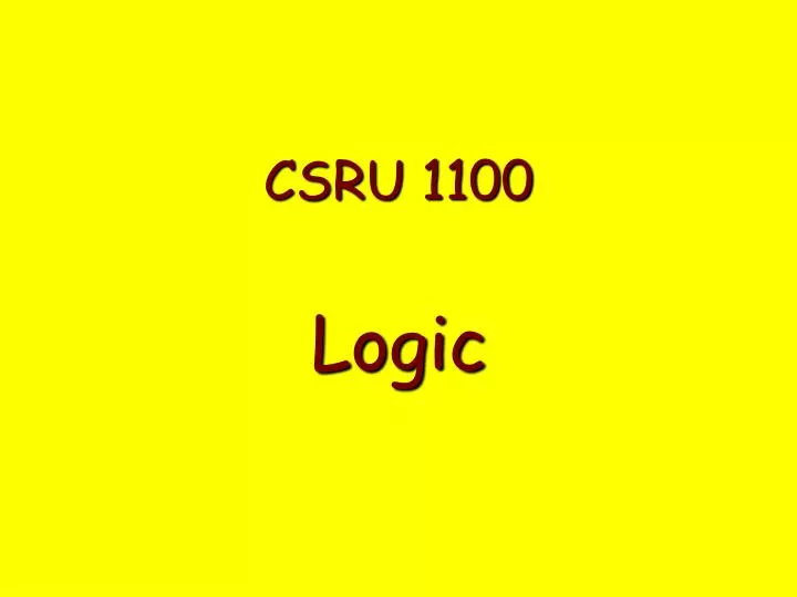 csru 1100 logic