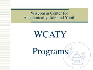 Wisconsin Center for Academically Talented Youth