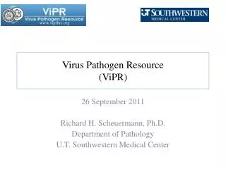Virus Pathogen Resource ( ViPR )