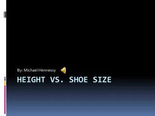 Height vs. Shoe Size
